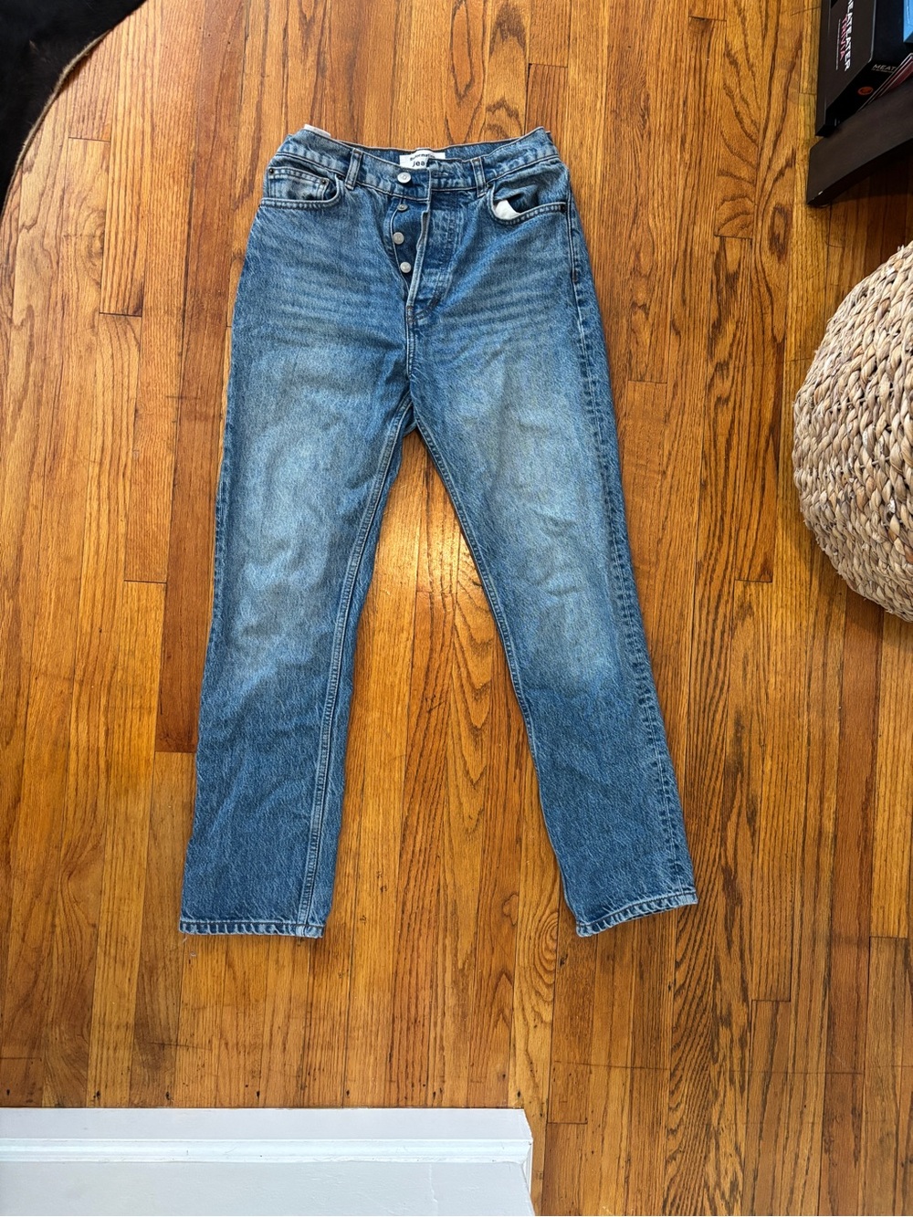 Reformation womens Medium Blue Straight Jeans